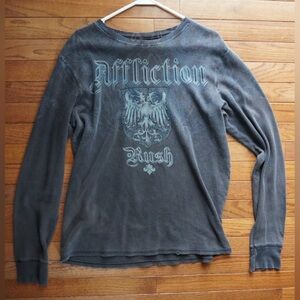 Affliction Men's Charcoal Long Sleeve Tee